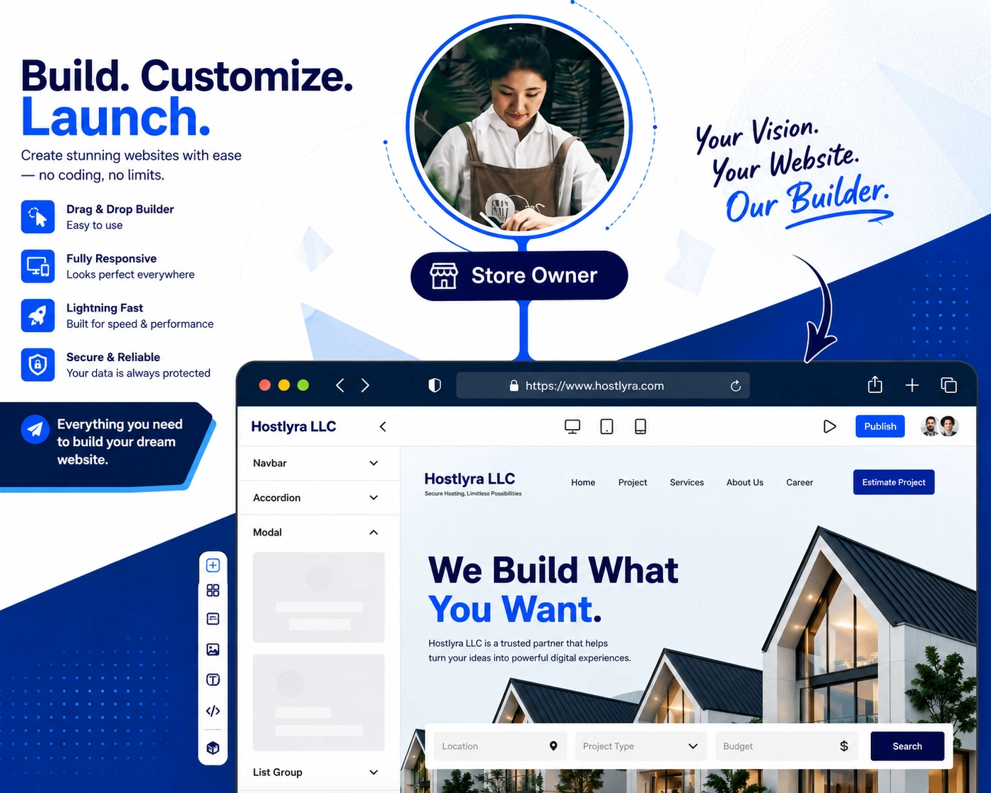 Hostlyra Website Builder